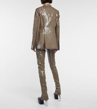 Rick Owens Sequined single-breasted cotton blazer