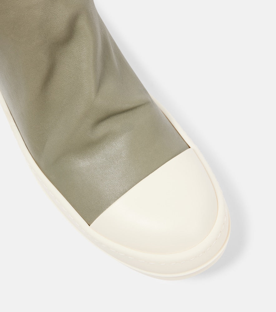 Rick Owens Stockings over-the-knee leather sneakers