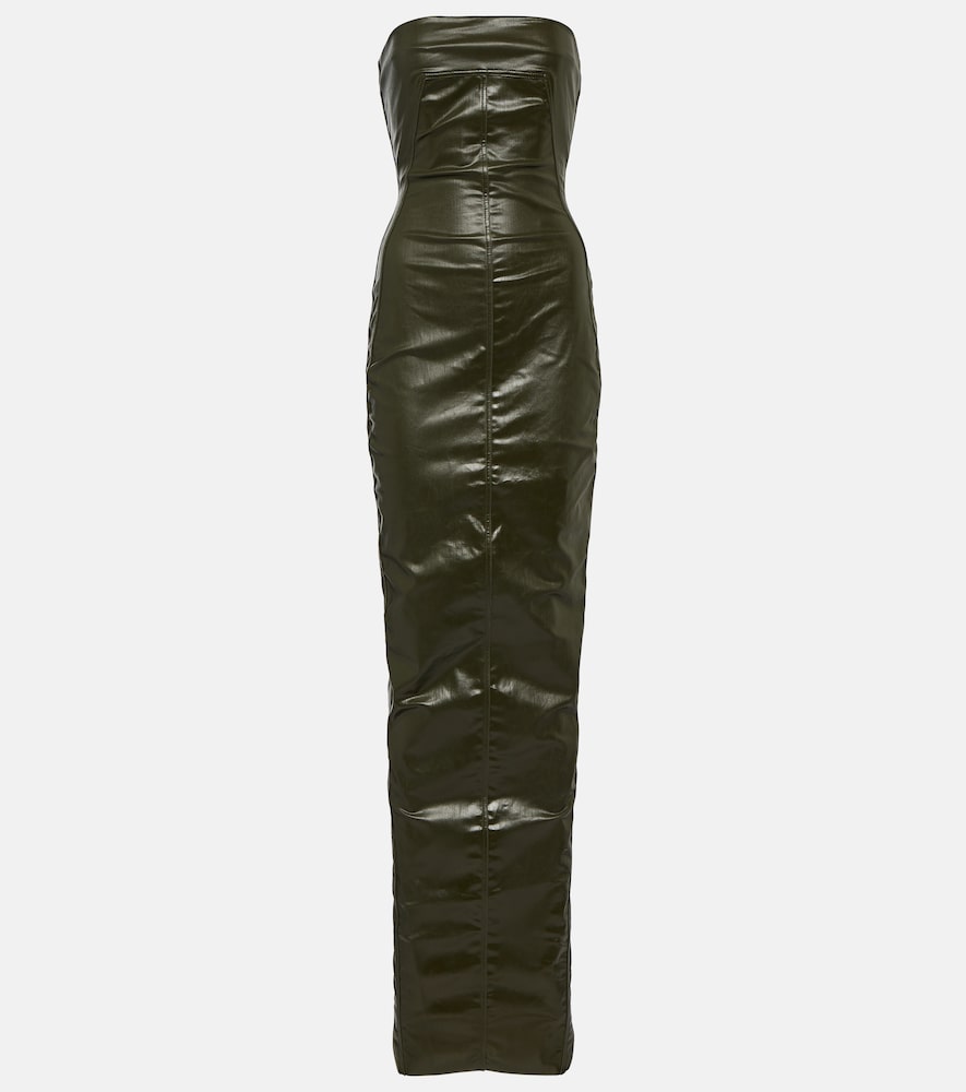 Rick Owens Strapless denim gown. Rick Owens 无肩带牛仔礼服