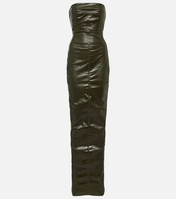 Rick Owens Strapless denim gown