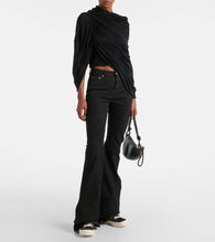 Rick Owens Suede-trimmed denim sneakers