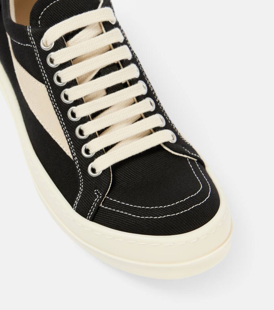 Rick Owens Suede-trimmed denim sneakers