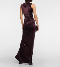 Rick Owens Svita gathered velvet maxi dress