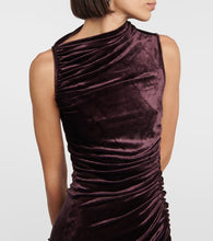 Rick Owens Svita gathered velvet maxi dress