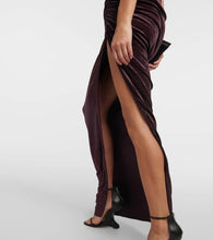 Rick Owens Svita gathered velvet maxi dress