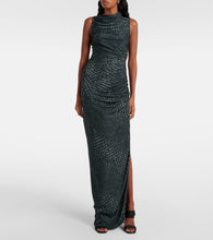 Rick Owens Svita printed ruched jersey gown