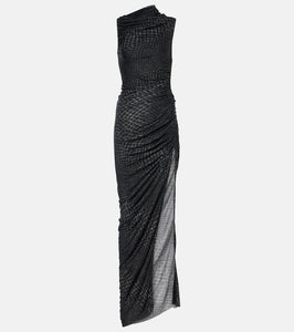 Rick Owens Svita printed ruched jersey gown
