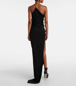 Rick Owens Taco one-shoulder cotton maxi dress