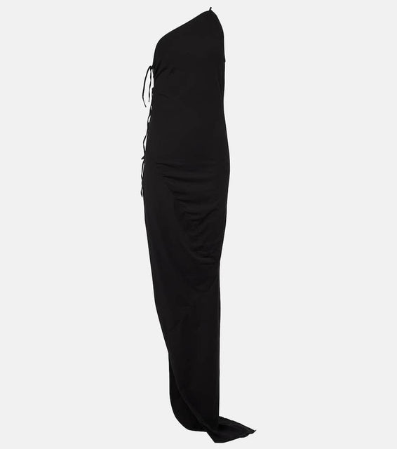 Rick Owens Taco one-shoulder cotton maxi dress