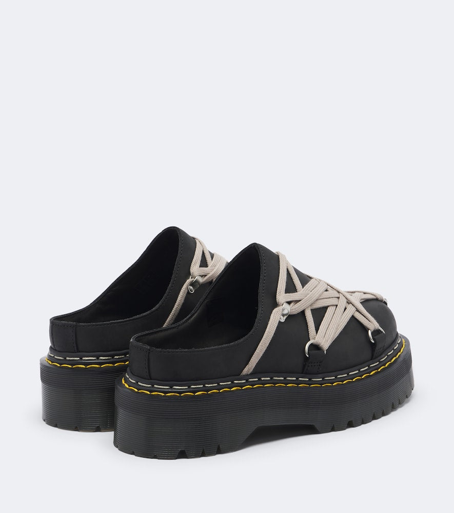 Black Rick Owens DRKSHDW x Dr. Martens leather mules - Mules