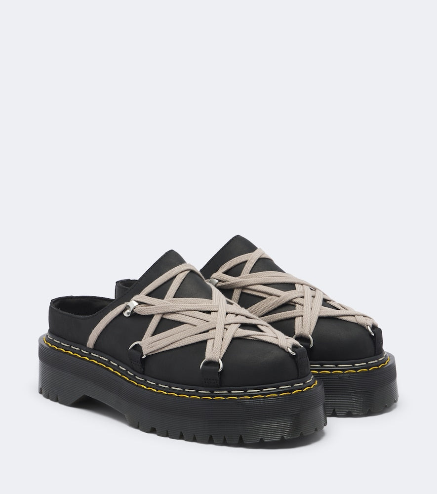 Black Rick Owens DRKSHDW x Dr. Martens leather mules - Mules