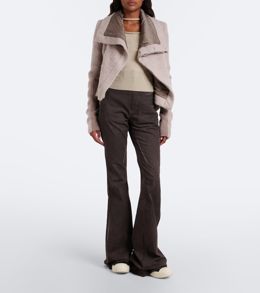 Rick Owens Jumbolace denim sneakers - Brown High Top Sneakers