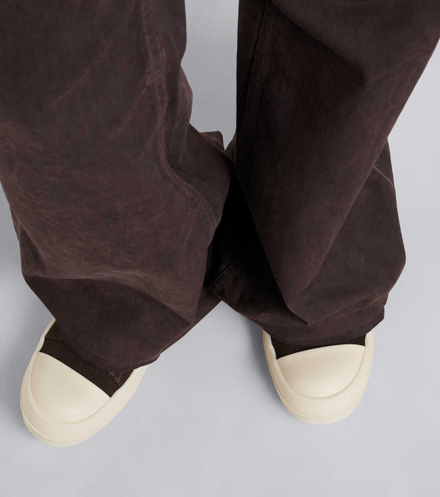 Rick Owens Jumbolace denim sneakers - Brown High Top Sneakers