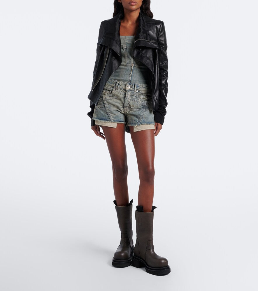 Rick Owens Leather mid-calf boots (Grey) - Flat Boots