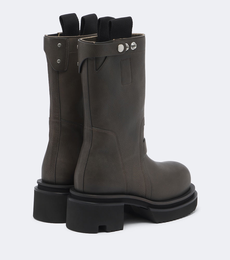 Rick Owens Leather mid-calf boots (Grey) - Flat Boots