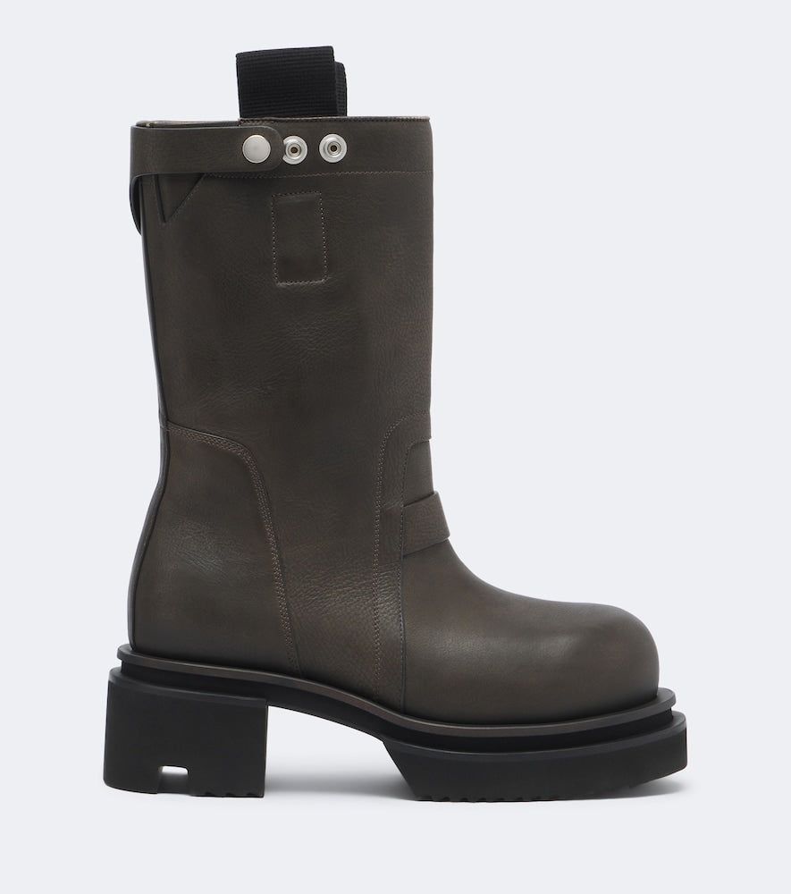 Rick Owens Leather mid-calf boots (Grey) - Flat Boots