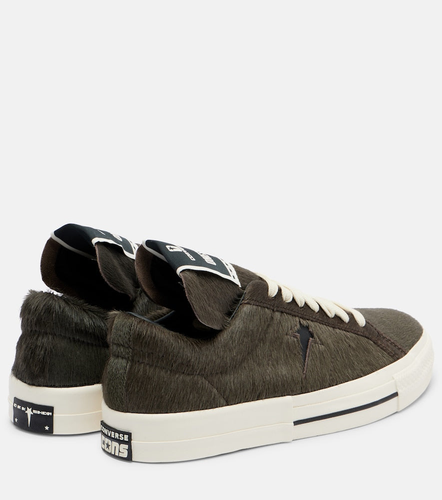 Rick Owens X Converse DRKSHDW One Star Pro Ox calf hair sneakers