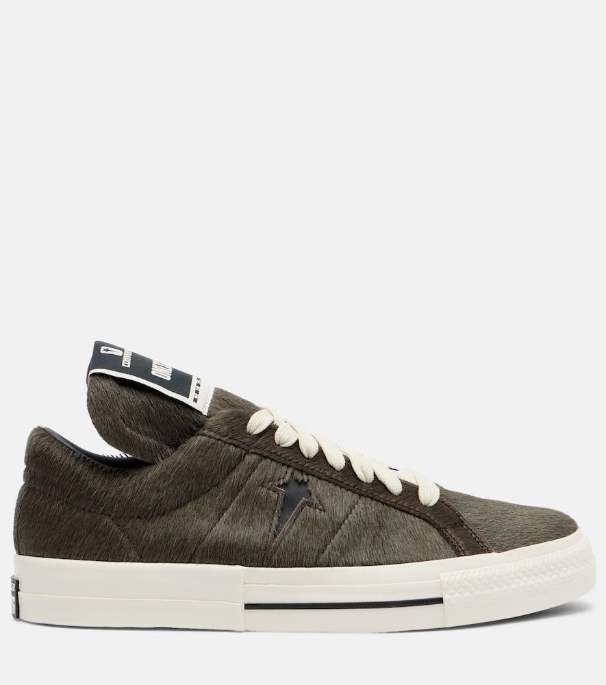 Rick Owens X Converse DRKSHDW One Star Pro Ox calf hair sneakers