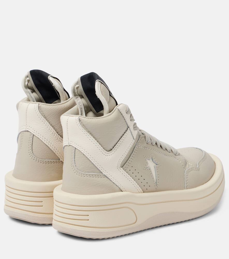 Rick Owens x Converse Turbowpn leather high-top sneakers