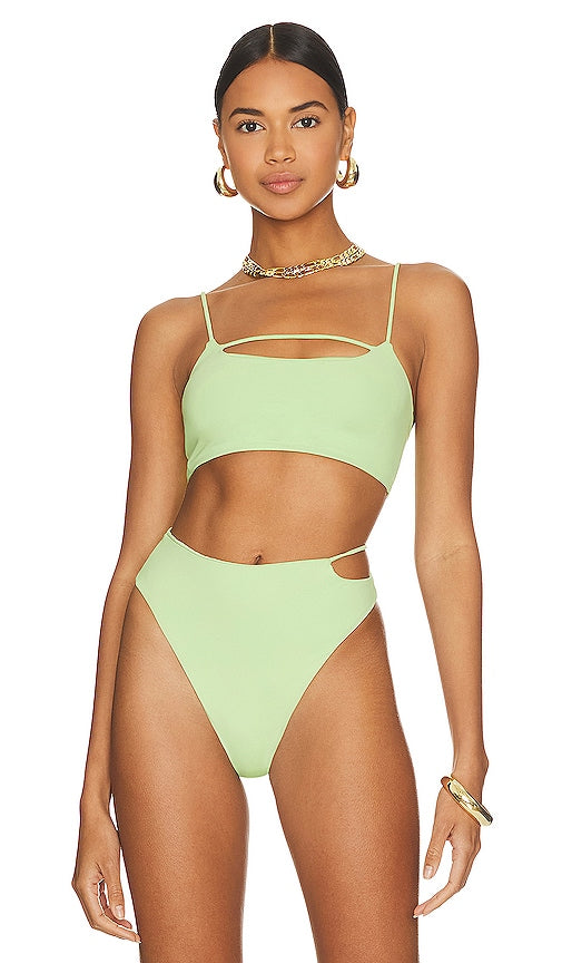 Riot Swim Eden Bikini Top in Mint - Haut de bikini Riot Swim Eden en menthe - Riot Swim Eden 薄荷色比基尼上衣 - Riot Swim Eden Bikinioberteil in Mint - Riot Swim Eden 비키니 탑 - Top bikini Riot Swim Eden color menta