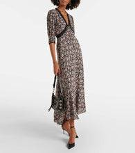 Rixo Amina floral crêpe midi dress