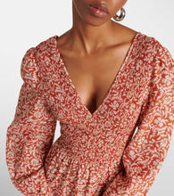 Rixo Brooke floral cotton and silk midi dress