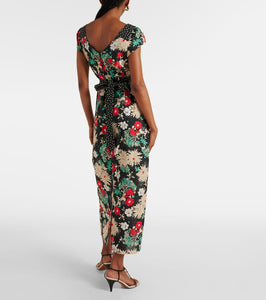 Rixo Carey floral cotton midi dress