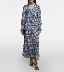 Rixo Ferne floral crepe midi dress
