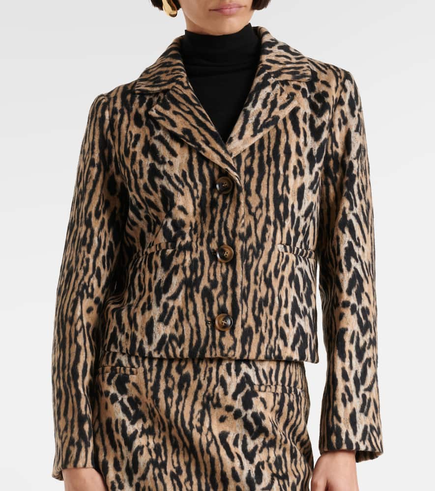 Rixo Leila leopard-print jacket