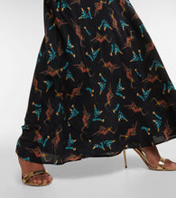 Rixo Printed halterneck silk maxi dress