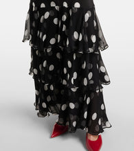 Rixo Rio polka-dot ruffled silk maxi dress