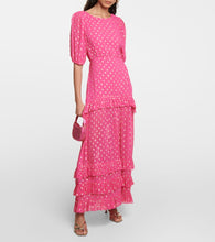 Rixo Shireen fil coup√É¬© georgette maxi dress