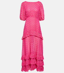 Rixo Shireen fil coup√É¬© georgette maxi dress