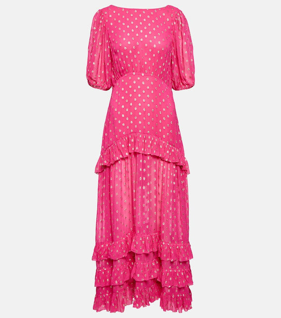 Rixo Shireen fil coup√É¬© georgette maxi dress