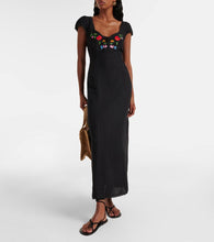 Rixo Tahlee embroidered midi dress