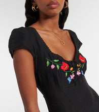 Rixo Tahlee embroidered midi dress