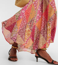 Rixo Trula patchwork crêpe maxi dress