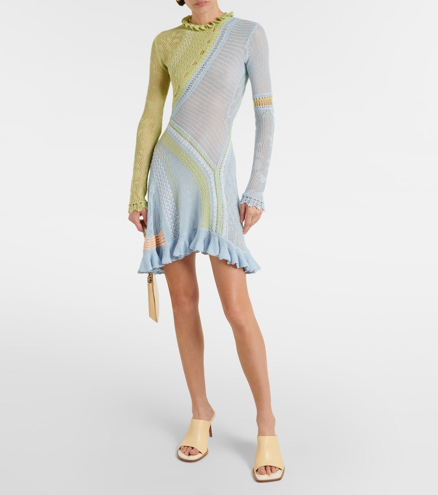 Roberta Einer Ali open-knit cotton minidress