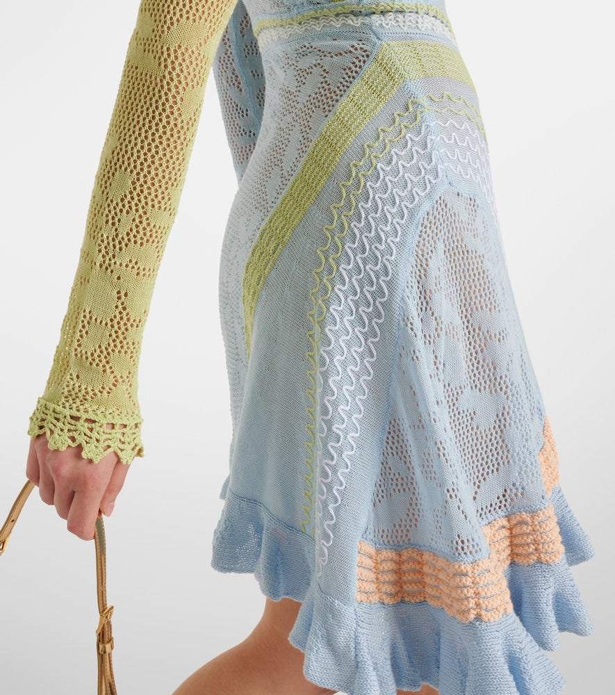 Roberta Einer Ali open-knit cotton minidress