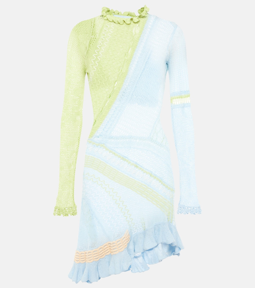 Roberta Einer Ali open-knit cotton minidress. Roberta Einer Ali 镂空针织棉质迷你连衣裙