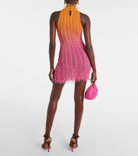 Roberta Einer Angel printed tulle-trimmed minidress