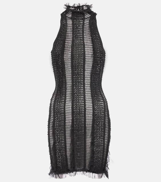 Roberta Einer Angel tulle-trimmed minidress