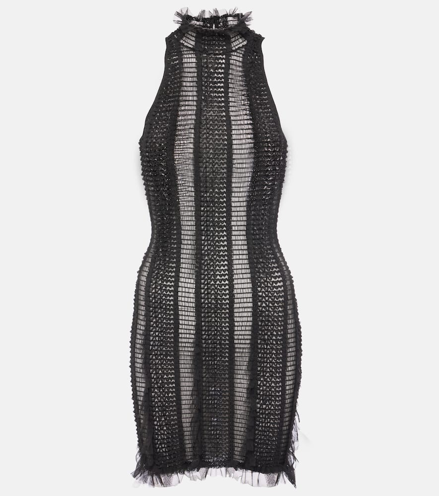 Roberta Einer Angel tulle-trimmed minidress