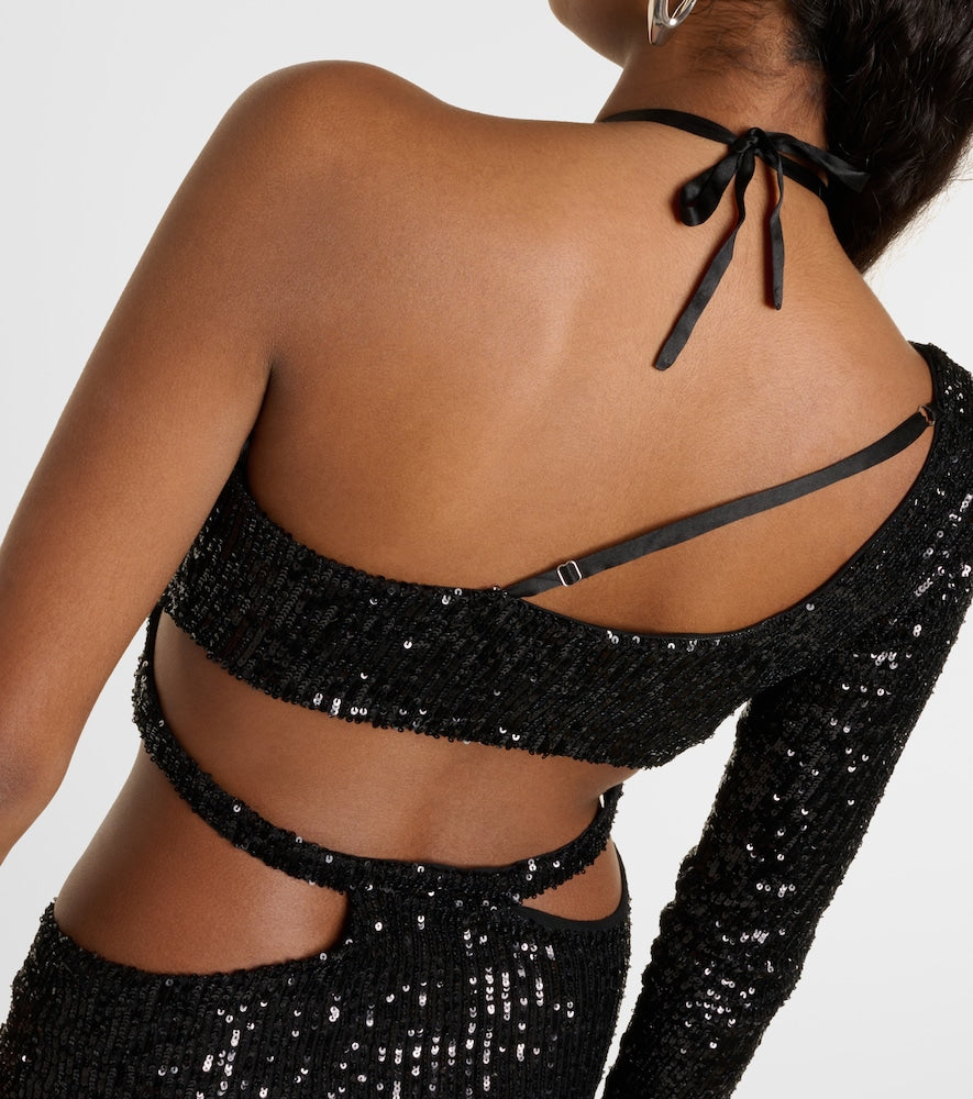 Roberta Einer Banu cutout sequined minidress