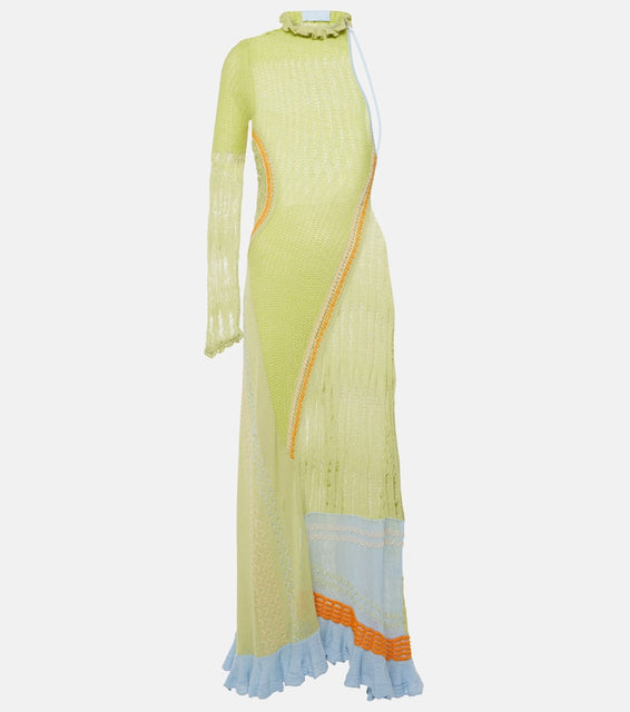 Roberta Einer Bianca one-shoulder cotton maxi dress