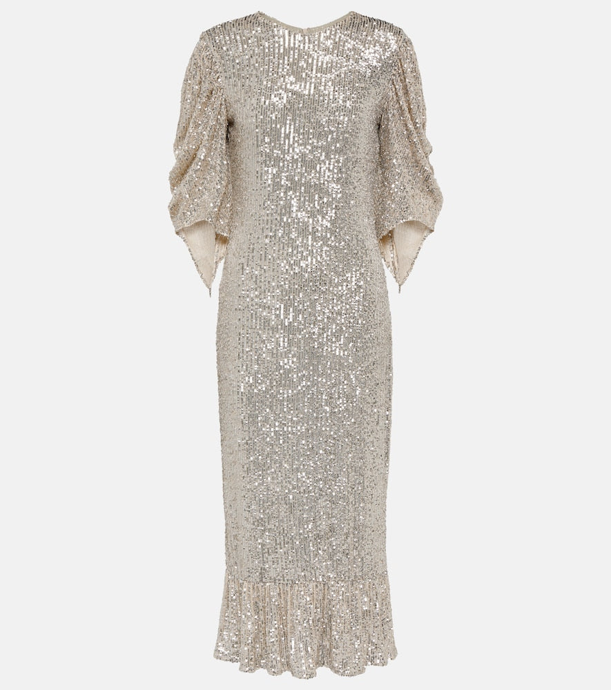 Roberta Einer Drama sequined midi dress. Roberta Einer Drama 亮片中长连衣裙