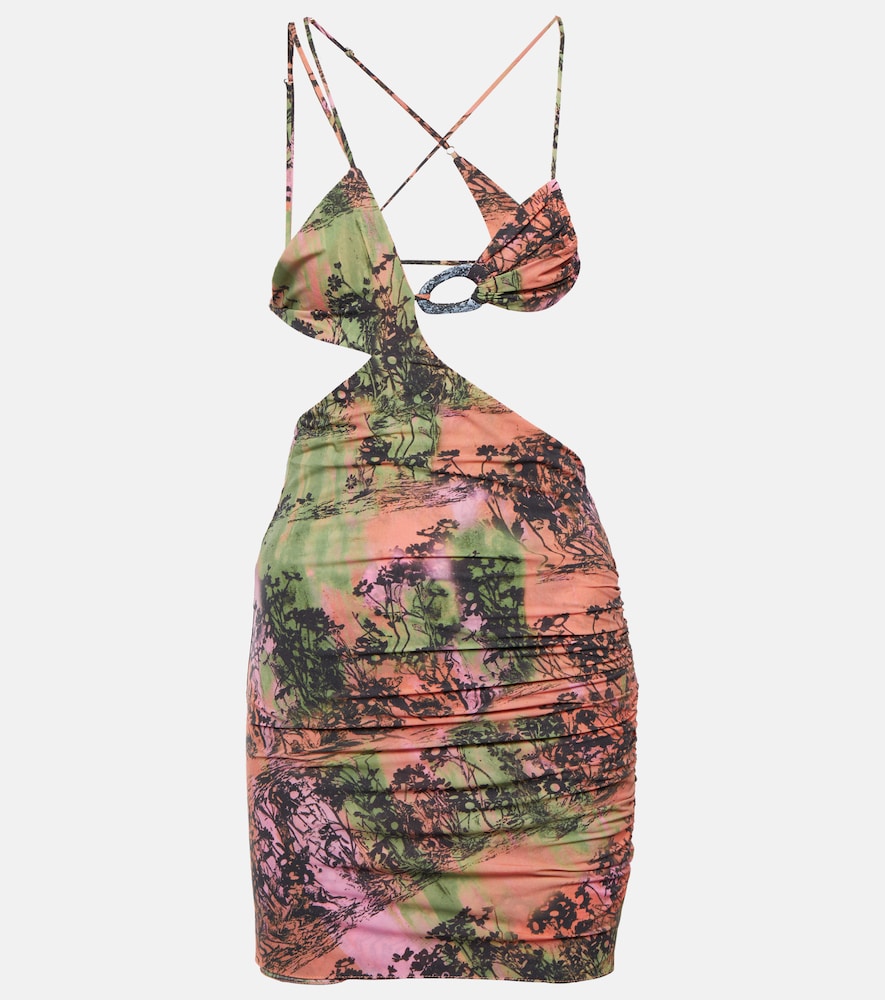 Roberta Einer Lua printed cutout minidress. Roberta Einer Lua 印花镂空迷你连衣裙