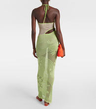 Roberta Einer Natalie halterneck cotton-blend maxi dress