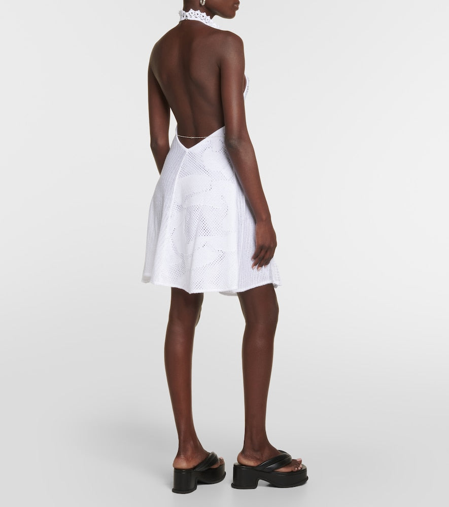 Roberta Einer Sleek halterneck knit minidress