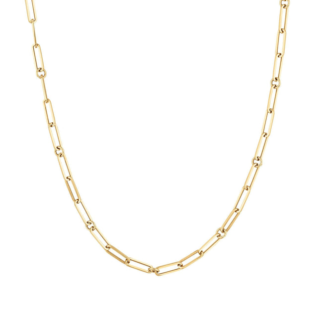Roberto Coin Classic Oro Toggle Closure Paperclip Chain Necklace - 17 Inches